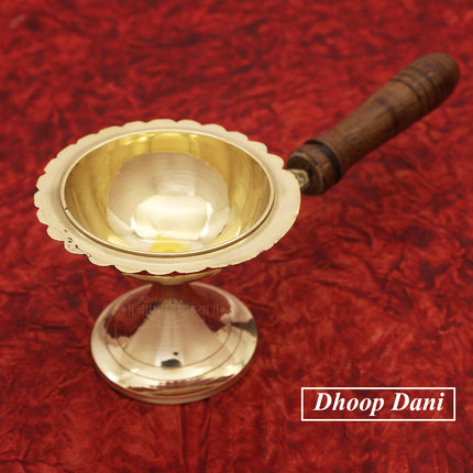 Dhoop Dani Loban Burner धूपदाणी / धूपदानी Dhuni Stand for Home, Office and Temple Pooja (Size No -1)