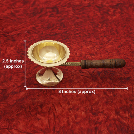 Dhoop Dani Loban Burner धूपदाणी / धूपदानी Dhuni Stand for Home, Office and Temple Pooja (Size No -1)