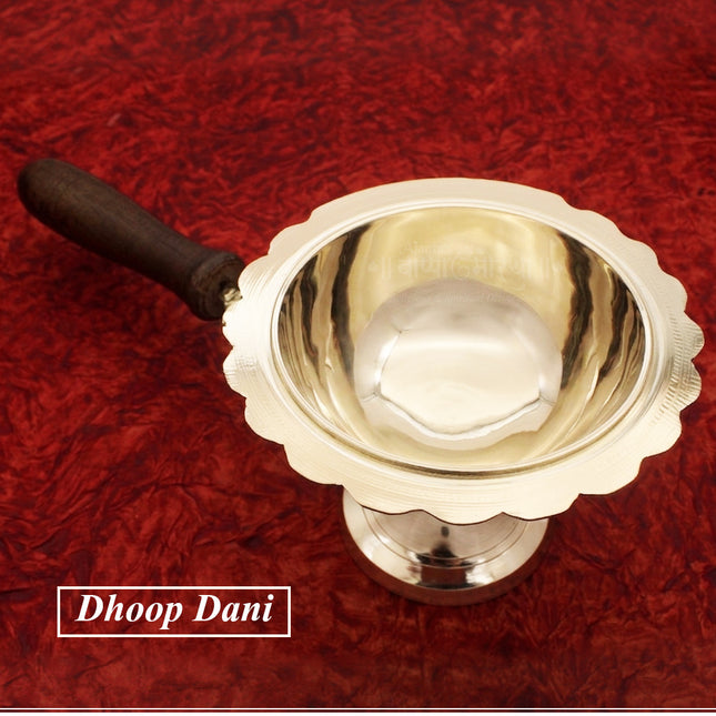 Traditional Dhoop Dani धूपदाणी / धूपदानी  Burner for Puja & Home Mandir (Size No 4)