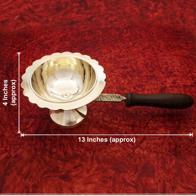 Traditional Dhoop Dani धूपदाणी / धूपदानी  Burner for Puja & Home Mandir (Size No 4)
