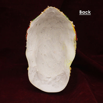 Ekvira Aai Face with Rajnandini Kolhapur Devi Dress Combo | Traditional Shringar Vastra Set for Mata Pooja | Golden Devi Face with Poshak, Mukut  for Home Temple, Navratri & MargashishFestivals