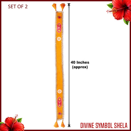 Elegent Khes for God Idols Vishnu Symbol – Traditional Uparna for Ganpati, Krishna & Devi Decorative Idol Shela for Murti Shringar – Soft Cloth Uparna for Pooja & Home Temple 2 feet idol (40 inches)
