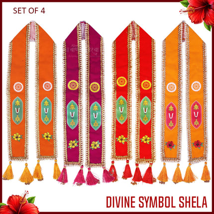 Elegent Khes for God Idols Vishnu Symbol – Traditional Uparna for Ganpati, Krishna & Devi Decorative Idol Shela for Murti Shringar – Soft Cloth Uparna for Pooja & Home Temple 2 feet idol (40 inches)