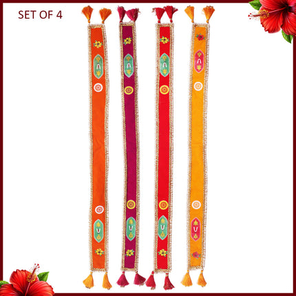 Elegent Khes for God Idols Vishnu Symbol – Traditional Uparna for Ganpati, Krishna & Devi Decorative Idol Shela for Murti Shringar – Soft Cloth Uparna for Pooja & Home Temple 2 feet idol (40 inches)