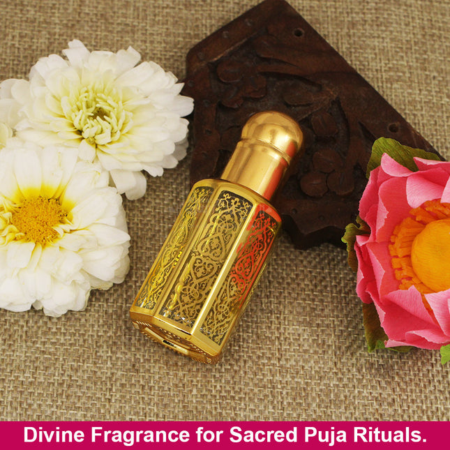 Mogra Attar, Jasmine & Creamy Fragrance Roll-On Attar for Women & Men Long Lasting With Calming Aroma
