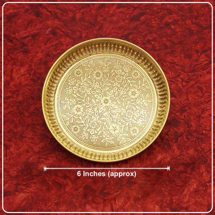 Puja Thali Set Flower Floral Design  Decorative Pooja Thali Set for Home, Temple & Festivals