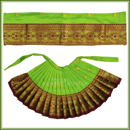 Maharani Mahalaxmi Devi Dress | Traditional Red Poshak for Devi Maa | Handcrafted Saree Vastra for Kalash Sthapana, Margashirsh & Navratri Puja  (7 Inch Poshak) (Green)