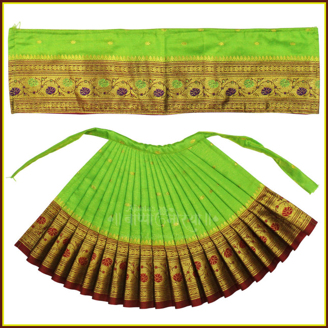 Maharani Mahalaxmi Saree Vastra/Poshak | Kalash Sthapana Margashirsha Puja Special | Traditional Devi Maa Lakshmi Dress Poshak for Ghat Sthapana & Festival Pooja | (9 Inch Poshak)