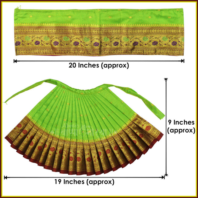 Maharani Mahalaxmi Saree Vastra/Poshak | Kalash Sthapana Margashirsha Puja Special | Traditional Devi Maa Lakshmi Dress Poshak for Ghat Sthapana & Festival Pooja | (9 Inch Poshak)