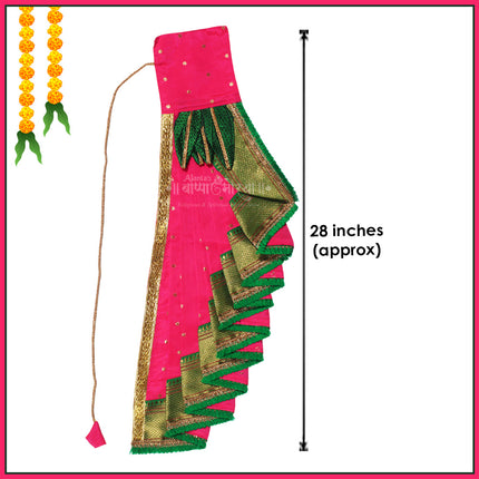 Shahi Mastani Gudi Padwa Gudi Vastra – Traditional Maharashtrian Festival Decoration Elegant Gudi Cloth for Marathi New Year (28 Inch )