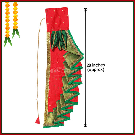 Shahi Mastani Traditional Maharashtrian Marathi Gudi Chi  Readymate Saree/Vastra  Gudhi Vastra, Gudi Cover, Handcrafted with Khan Silk Saree Fabric Bright, Traditional Color Easy to Use for Gudi Padwa Festival