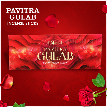 Premium Pavitra Gulab Incense Sticks | Natural Rose Fragrance for Pooja, Meditation & Relaxation