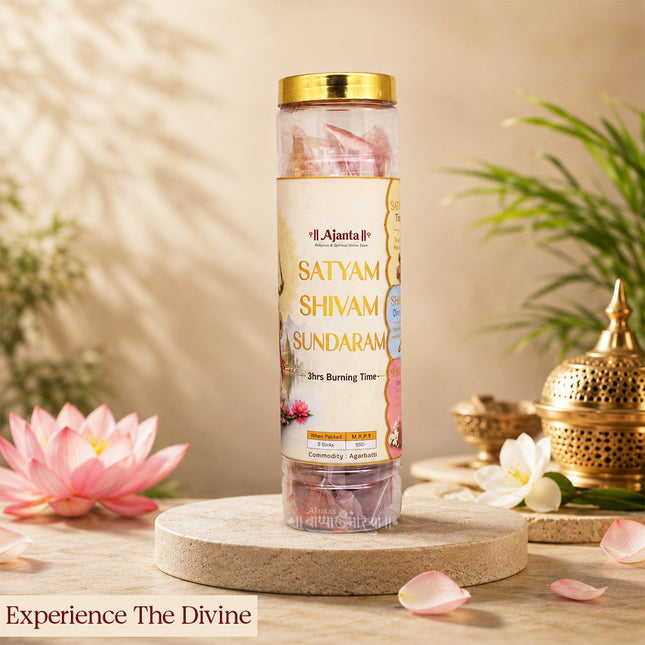 Satyam Shivam Sundaram Incense Sticks – Long Burning 3 Hours | Spiritual Fragrance for Puja & Meditation