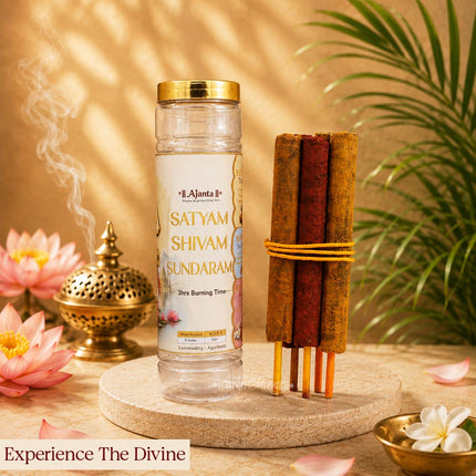 Satyam Shivam Sundaram Incense Sticks – Long Burning 3 Hours | Spiritual Fragrance for Puja & Meditation