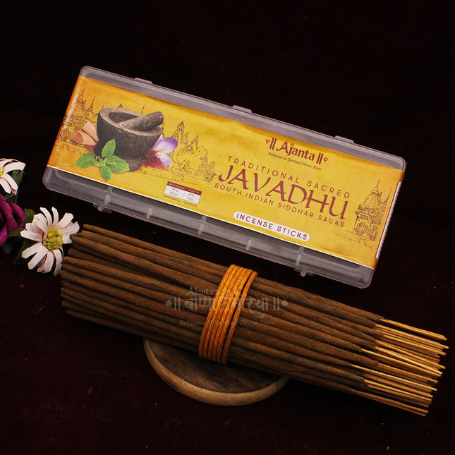 Hand Crafted Javadu Traditional Premium Agarbatti /Long Lasting Natural Essential Oils and Herbs Premium Incense  for Prayerand Puja