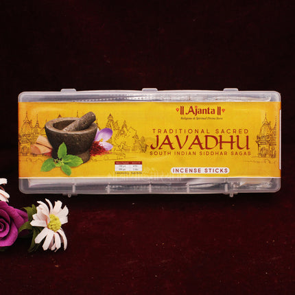 Hand Crafted Javadu Traditional Premium Agarbatti /Long Lasting Natural Essential Oils and Herbs Premium Incense  for Prayerand Puja