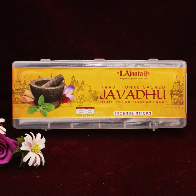 Hand Crafted Javadu Traditional Premium Agarbatti /Long Lasting Natural Essential Oils and Herbs Premium Incense  for Prayerand Puja