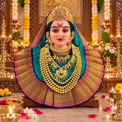 Traditional Devi Shringar Set for Goddess Mahalaxmi  Decoration  Navratri, Laxmi Pujan & Mandir Sthapana