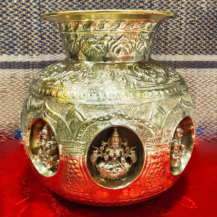 Divine Ashta Lakshmi Kalash – Traditional Pooja Kalasha for Wealth, Prosperity & Spiritual Harmony
