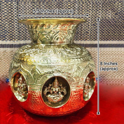 Divine Ashta Lakshmi Kalash – Traditional Pooja Kalasha for Wealth, Prosperity & Spiritual Harmony