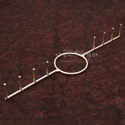 Kalash Kadi/Kalash Stand for Margashish Vrat Varalakshmi Devi Pooja Ghatastapna Made in Brass with Silver Polish (10 Inch Length)