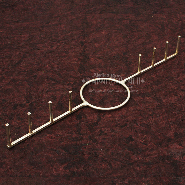 Kalash Kadi/Kalash Stand for Margashish Vrat Varalakshmi Devi Pooja Ghatastapna Made in Brass with Silver Polish (10 Inch Length)