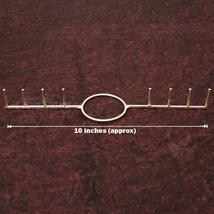 Kalash Kadi/Kalash Stand for Margashish Vrat Varalakshmi Devi Pooja Ghatastapna Made in Brass with Silver Polish (10 Inch Length)