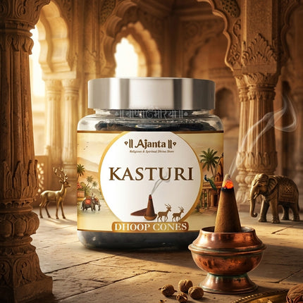 Natural Kasturi Dhoop Cones – Premium Musk Fragrance for Pooja, Meditation & Spiritual Ambience