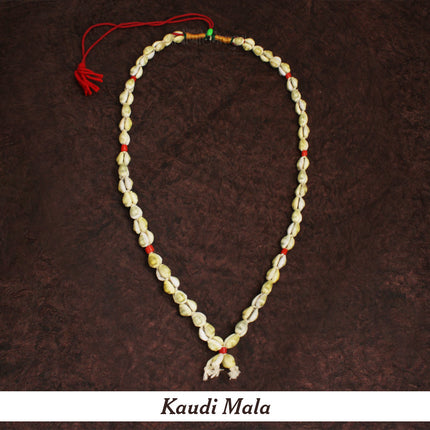 Kolhapur Ambabai Tulja Bhavani Kavdi Mala कौडी माळ / कवडी माळ Handmade Cowrie Shell Shringar Mala for Navratri Pooja - (big Size)