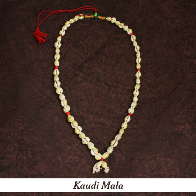 Kolhapur Ambabai Tulja Bhavani Kavdi Mala कौडी माळ / कवडी माळ Handmade Cowrie Shell Shringar Mala for Navratri Pooja - (big Size)