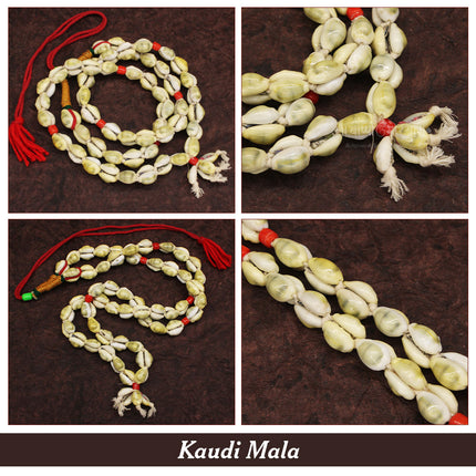 Kolhapur Ambabai Tulja Bhavani Kavdi Mala कौडी माळ / कवडी माळ Handmade Cowrie Shell Shringar Mala for Navratri Pooja - (big Size)