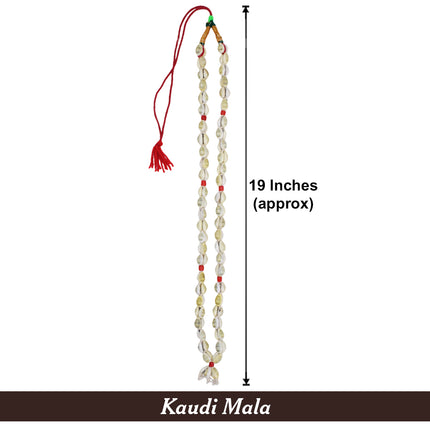 Kolhapur Ambabai Tulja Bhavani Kavdi Mala कौडी माळ / कवडी माळ Handmade Cowrie Shell Shringar Mala for Navratri Pooja - (big Size)