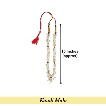Ambabai  Tulja Bhavani Kaudi Mala Traditional Maharashtrian Cowrie Shell Mala  (कौडी माळ / कवडी माळ) | Traditional Cowrie Shell Devi Shringar Mala for Navratri Pooja & Temple Decoration for Devi Idol Decoration & Spiritual Rituals