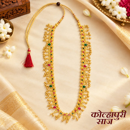 Traditional Kolhapuri Saaj Necklace Maharashtrian Traditional Jewellery for Devi Idol Shringar  Wedding, Festive & Ethnic Wear Haar