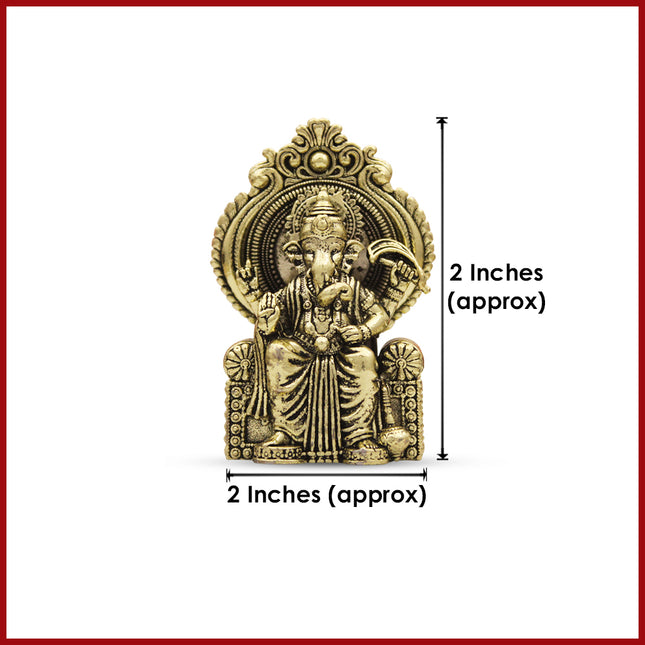 Lalbaugcha Raja Ganpati Idol – Divine Mumbai Cha Raja Statue (2 Inch )