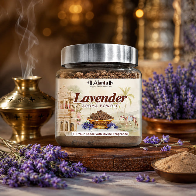 Lavender Aroma Powder – Natural Floral Fragrance Powder for Pooja Floral Fragrance Powder for Spiritual Rituals