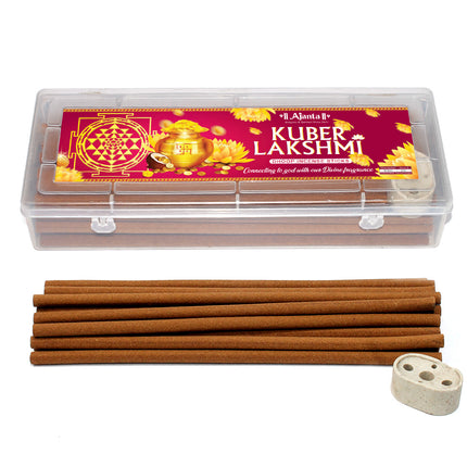 Premium Laxmi Kuber Dhoop Sticks | bambooless Handmade Dhoop for Daily Puja, Aarti & Meditation | Long-Lasting Divine Fragrance , Smokeless & Long-Burning