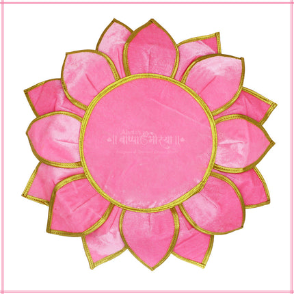 Decorative Lotus Kamal Aasan for Home Temple | Sacred Pooja Velvet Cloth for Deity Idols – Navratri & Margashirsha Special