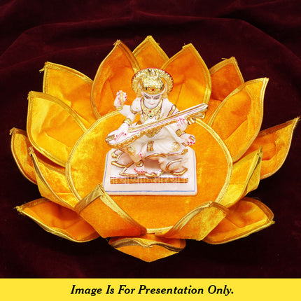 Lotus Aasan – Kamal Aasan Cloth for Pooja, Idol Base | Lakshmi, Gauri Ganpati, Saraswati Devi, Durga Maa,Varalakshmi, Ganesh Margashish Navratri Puja (16 Inch)