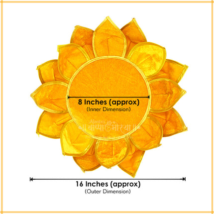 Lotus Aasan – Kamal Aasan Cloth for Pooja, Idol Base | Lakshmi, Gauri Ganpati, Saraswati Devi, Durga Maa,Varalakshmi, Ganesh Margashish Navratri Puja (16 Inch)