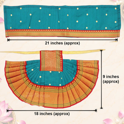 Kolhapur Mahalaxmi Dress Vastra/Poshak | Kalash Sthapana Margashirsh Puja | Traditional Dress Poshak for Devi Maa Lakshmi for Puja  (9 Inch Poshak)