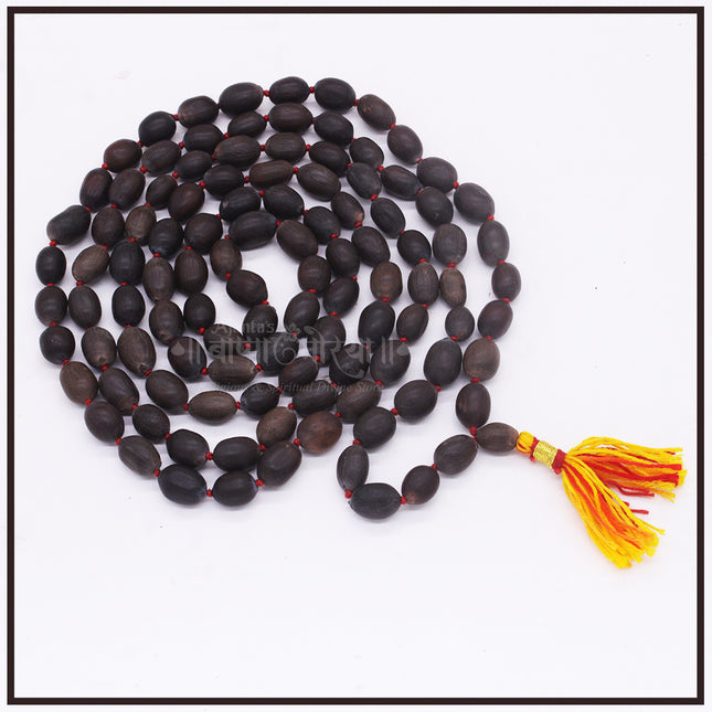 Kamal Gatta Mala  Beads Original Big Lotus Seeds Japa Mala for Laxmi Pooja and Wearing - Grey
