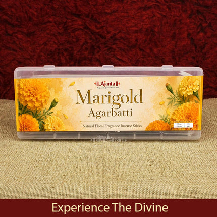 Marigold Agarbatti – Natural Floral Fragrance Incense Sticks for Daily Puja, Meditation & Spiritual Rituals Hand Rolled Agarbatti Long Lasting Aroma