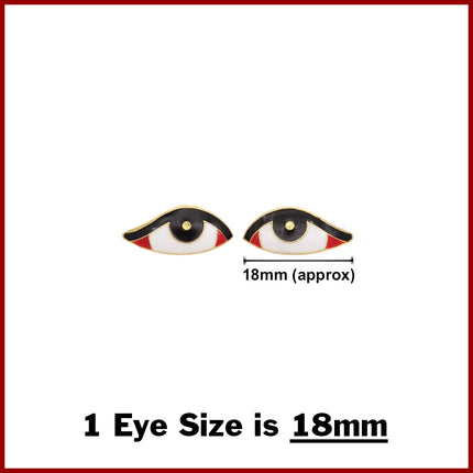God Statue Deity Eye God Idol Netra, देवतेचे नेत्र Chakshu for God Goddess Murti with Glue (medium )