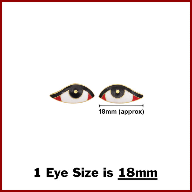 God Statue Deity Eye God Idol Netra, देवतेचे नेत्र Chakshu for God Goddess Murti with Glue (medium )