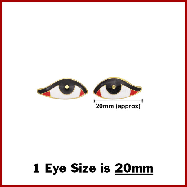 God Statue Deity Eye God Idol Netra, देवतेचे नेत्र Chakshu for God Goddess Murti with Glue (medium )