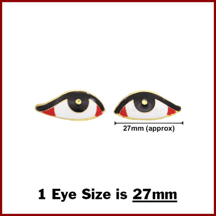 God Statue Deity Eye God Idol Netra, देवतेचे नेत्र Chakshu for God Goddess Murti with Glue (medium )