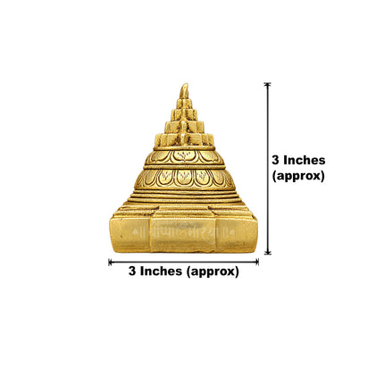 Meru Shree Yantra in brass Sri Chakra for Wealth, Prosperity, Success & Spiritual Growth | Shri Yantra Puja for Home, Office & Temple