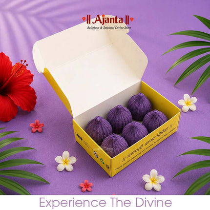 Traditional Modak Shape Dhoop for Lord Ganesha Festival Worship गणपती उत्सवासाठी खास  Premium Traditional Dhoop for Ganapati Sthapana, Bhajan, Kirtan, Aarti, Mandir Puja & Religious Ceremonies(Lavender)