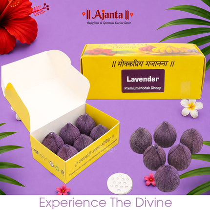 Traditional Modak Shape Dhoop for Lord Ganesha Festival Worship गणपती उत्सवासाठी खास  Premium Traditional Dhoop for Ganapati Sthapana, Bhajan, Kirtan, Aarti, Mandir Puja & Religious Ceremonies(Lavender)